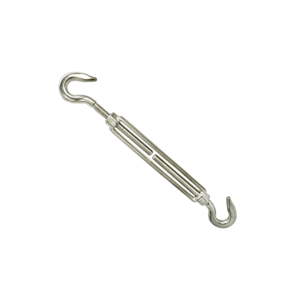 T316 Stainless Steel Hook Hook and Jaw Jaw Turnbuckle, Marine Swivel Lift Rigging Tensioner for Cable, Chain, and Rope