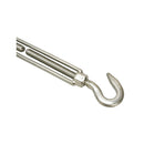 T316 Stainless Steel Hook Hook and Jaw Jaw Turnbuckle, Marine Swivel Lift Rigging Tensioner for Cable, Chain, and Rope
