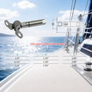 4 Pc Set Marine T316 Stainless Steel Push And Go Swageless Deck Toggle, Cable Wire Railing Fitting for Deck, Dock, Stair, and Rail Systems