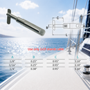 4 Pc Set Marine T316 Stainless Steel Push And Go Swageless Drop Pin, Cable Wire Rope Terminal Fitting for Deck, Dock, and Rail Systems
