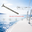 4 Pc Set T316 Stainless Steel Push And Go Deck Toggle Turnbuckle, Marine Grade Cable Tensioner for 3/16" and 1/4" Cable