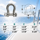 Mil-Spec 316 Stainless Steel Drop Forged Bolt Pin Anchor Shackle