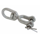T316 Stainless Steel Drop Forged Mil Spec Jaw & Eye Marine Mooring Swivel, Boat Rigging Connector for Chain, Rope, and Anchor Use
