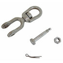 T316 Stainless Steel Drop Forged Mil Spec Jaw & Eye Marine Mooring Swivel, Boat Rigging Connector for Chain, Rope, and Anchor Use