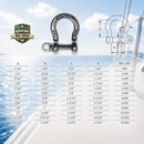 Mil-Spec Stainless Steel T316 Forged Load Rated Screw Pin Anchor Shackle