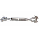 T316 Stainless Steel Mil Spec Jaw Jaw Turnbuckle, Marine Grade Rigging Tensioner for Cable, Wire Rope, Chain, and Boat Hardware