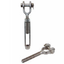T316 Stainless Steel Mil Spec Jaw Jaw Turnbuckle, Marine Grade Rigging Tensioner for Cable, Wire Rope, Chain, and Boat Hardware