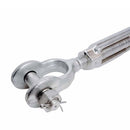 T316 Stainless Steel Mil Spec Jaw Jaw Turnbuckle, Marine Grade Rigging Tensioner for Cable, Wire Rope, Chain, and Boat Hardware