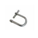 4 Pc Set T316 Stainless Steel Screw Pin Wide D Shackle, No Snag Pin Marine Grade Shackle for Boat, Chain, Rope, and Rigging