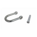 4 Pc Set T316 Stainless Steel Screw Pin Wide D Shackle, No Snag Pin Marine Grade Shackle for Boat, Chain, Rope, and Rigging