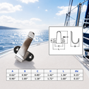 10 Pc Set Marine Grade T316 Stainless Steel Side Mount Single Flat Hook for Boat Rigging & Deck Hardware