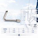 10 Pc Set Marine Stainless Steel Tack Hook, Heavy Duty Boat Rigging Lifting Hook for Rope, Chain, Cable, Dock Hardware, and Outdoor Use
