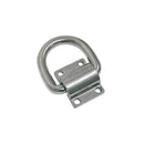 4 Pc Set T316 Stainless Steel Bolt-On D-Ring Lashing Ring Anchor Tie Down, Marine Boat Deck Hardware for Cargo, Dock, Trailer, and Rigging Use
