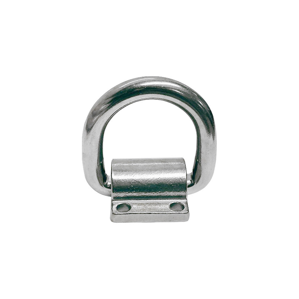4 Pc Set T316 Stainless Steel Bolt-On D-Ring Lashing Ring Anchor Tie Down, Marine Boat Deck Hardware for Cargo, Dock, Trailer, and Rigging Use
