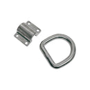 4 Pc Set T316 Stainless Steel Bolt-On D-Ring Lashing Ring Anchor Tie Down, Marine Boat Deck Hardware for Cargo, Dock, Trailer, and Rigging Use