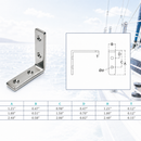 10 Pc Set T316 Stainless Steel Rectangle Angle Plate for Marine Boat Rigging, Heavy Duty Lifting Hardware for Dock, Deck, Sailboat, Rope, Chain, and Cable