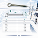 10 Pc Set Stainless Steel Cotter Pin Clip Split Pin for Marine Boat Hardware, Clevis Pin Locking Fastener for Dock, Trailer, Rigging, and Outdoor Use