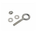 4 Pc Set Marine T316 Stainless Steel Welded Plain Eye Bolt, Rigging Lifting Hardware for Deck, Dock, Cable, Chain, and Rope