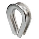 5 Pc Set Marine Heavy Duty T316 Stainless Steel Thimble, Wire Rope Chain Anchor Cable Thimble for 1/8" to 7/8"