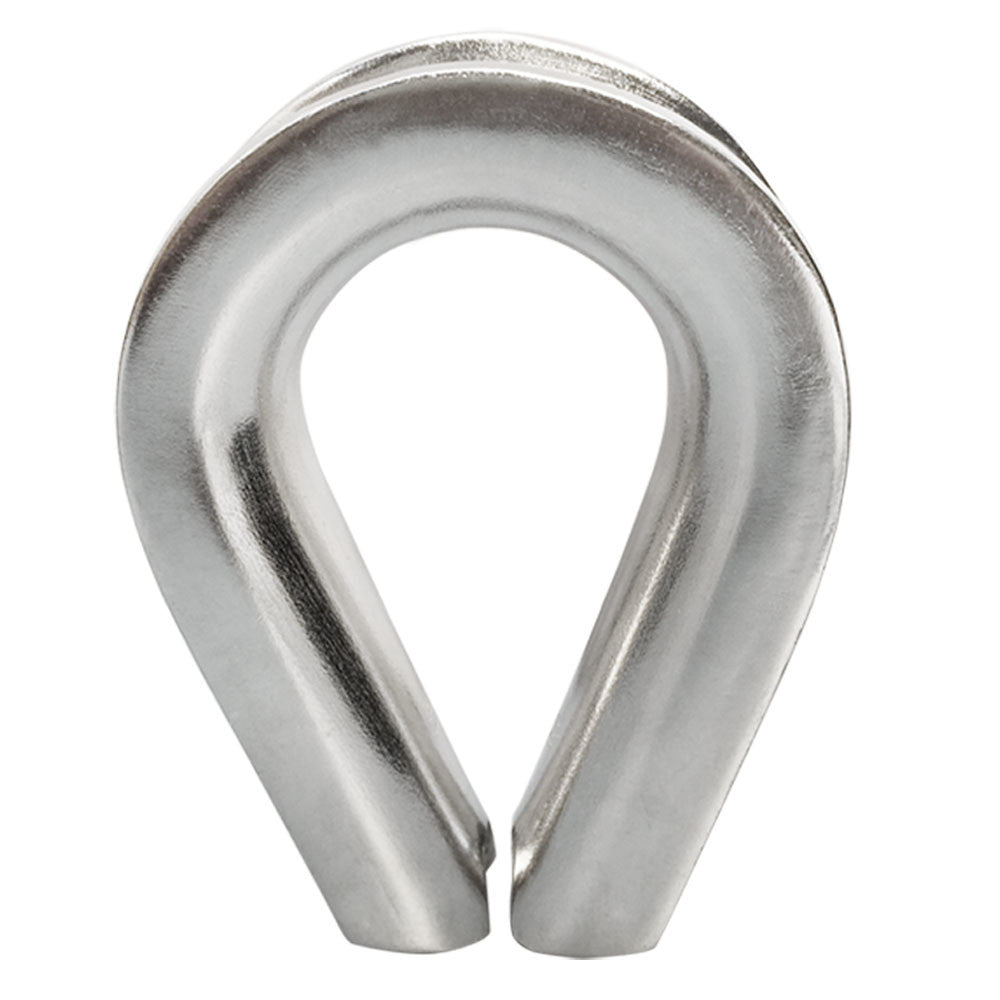 5 Pc Set Marine Heavy Duty T316 Stainless Steel Thimble, Wire Rope Chain Anchor Cable Thimble for 1/8" to 7/8"
