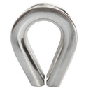 5 Pc Set Marine Heavy Duty T316 Stainless Steel Thimble, Wire Rope Chain Anchor Cable Thimble for 1/8" to 7/8"