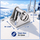 T316 Stainless Steel Anchor Chain Stopper, Marine Grade Chain Stop for Anchor Chain and Boat Deck Hardware
