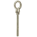 Stainless Steel T316 Marine Shoulder Eye Bolt, Fully Threaded 4", 6", and 12" Eye Bolt for Boat, Dock, and Rigging Use