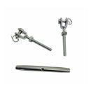 5 Pc Set T316 Stainless Steel Jaw Jaw Closed Body Turnbuckle, 3/16", 1/4", 5/16", 3/8", 5/8" Rigging Tensioner