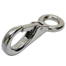 5 Pc Set T316 Stainless Steel Grade Marine Fixed Eye Boat Snap Hook, 3/8", 5/8", 3/4" Snap Clip for Rope, Chain, and Rigging