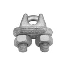 2 Pc Set Galvanized Drop Forged Wire Rope Clips, Marine Cable Clamps for 1/8", 3/16", 1/4", 5/16", 3/8", and 1/2" Cable
