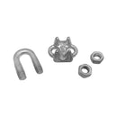 2 Pc Set Galvanized Drop Forged Wire Rope Clips, Marine Cable Clamps for 1/8", 3/16", 1/4", 5/16", 3/8", and 1/2" Cable