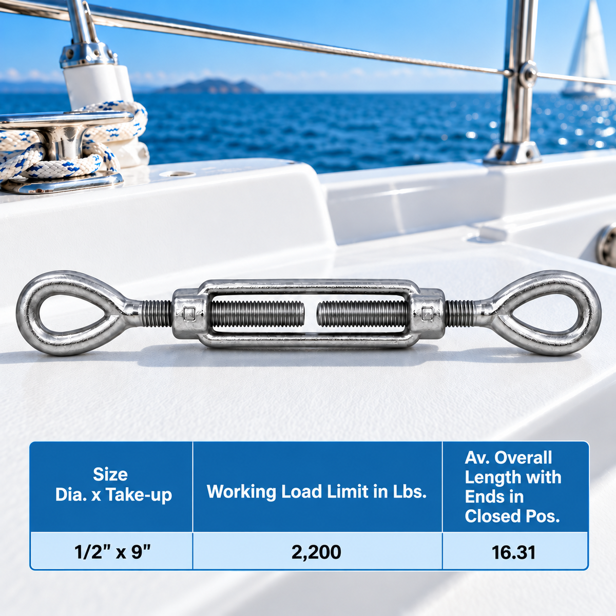 Galvanized Drop Forged Turnbuckle, Hook Eye, Jaw Eye, Hook Hook, Jaw Jaw, and Eye Eye Rigging Tensioner