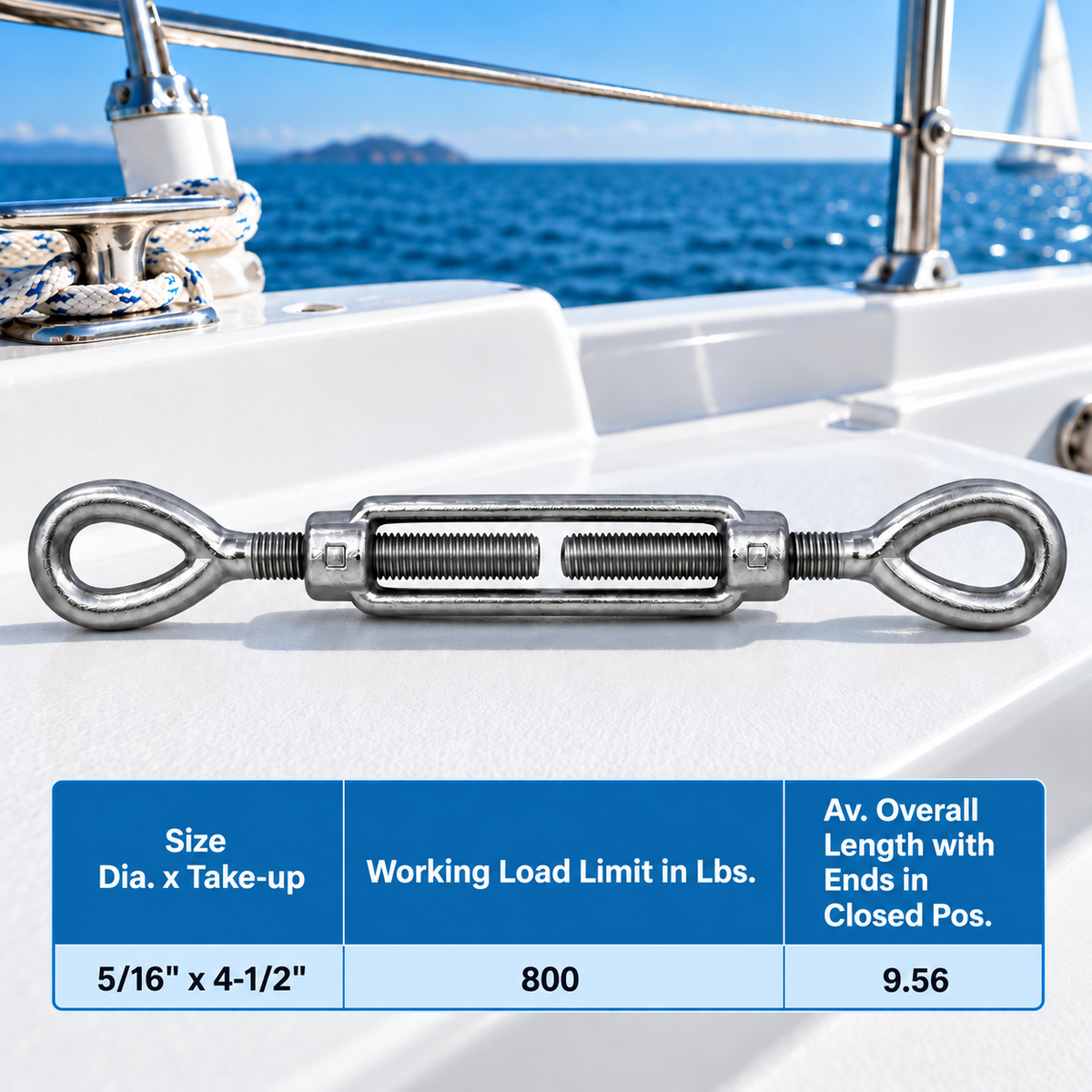 Galvanized Drop Forged Turnbuckle, Hook Eye, Jaw Eye, Hook Hook, Jaw Jaw, and Eye Eye Rigging Tensioner
