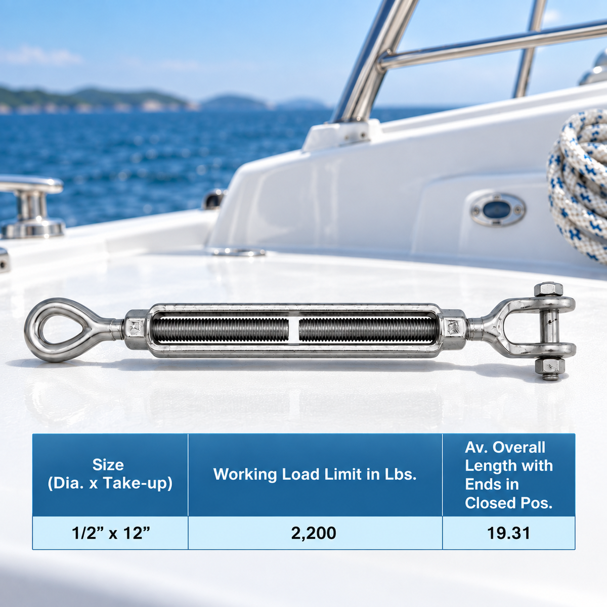Galvanized Drop Forged Turnbuckle, Hook Eye, Jaw Eye, Hook Hook, Jaw Jaw, and Eye Eye Rigging Tensioner