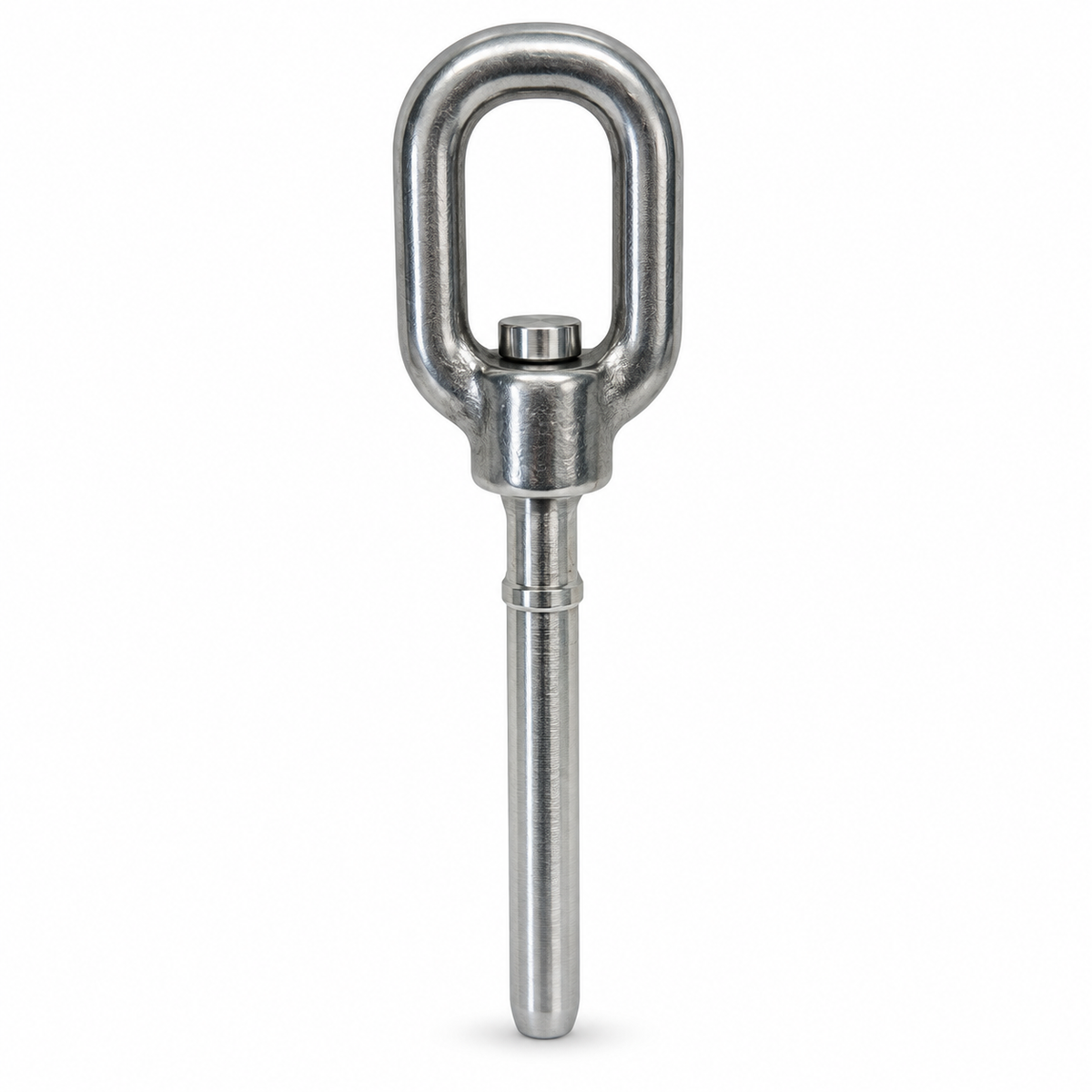 4 Pc Set Marine T316 Stainless Steel Swivel Gate Eye for Cable, Hand Swage Stud Wire Rope Terminal Fitting for Boat and Railing