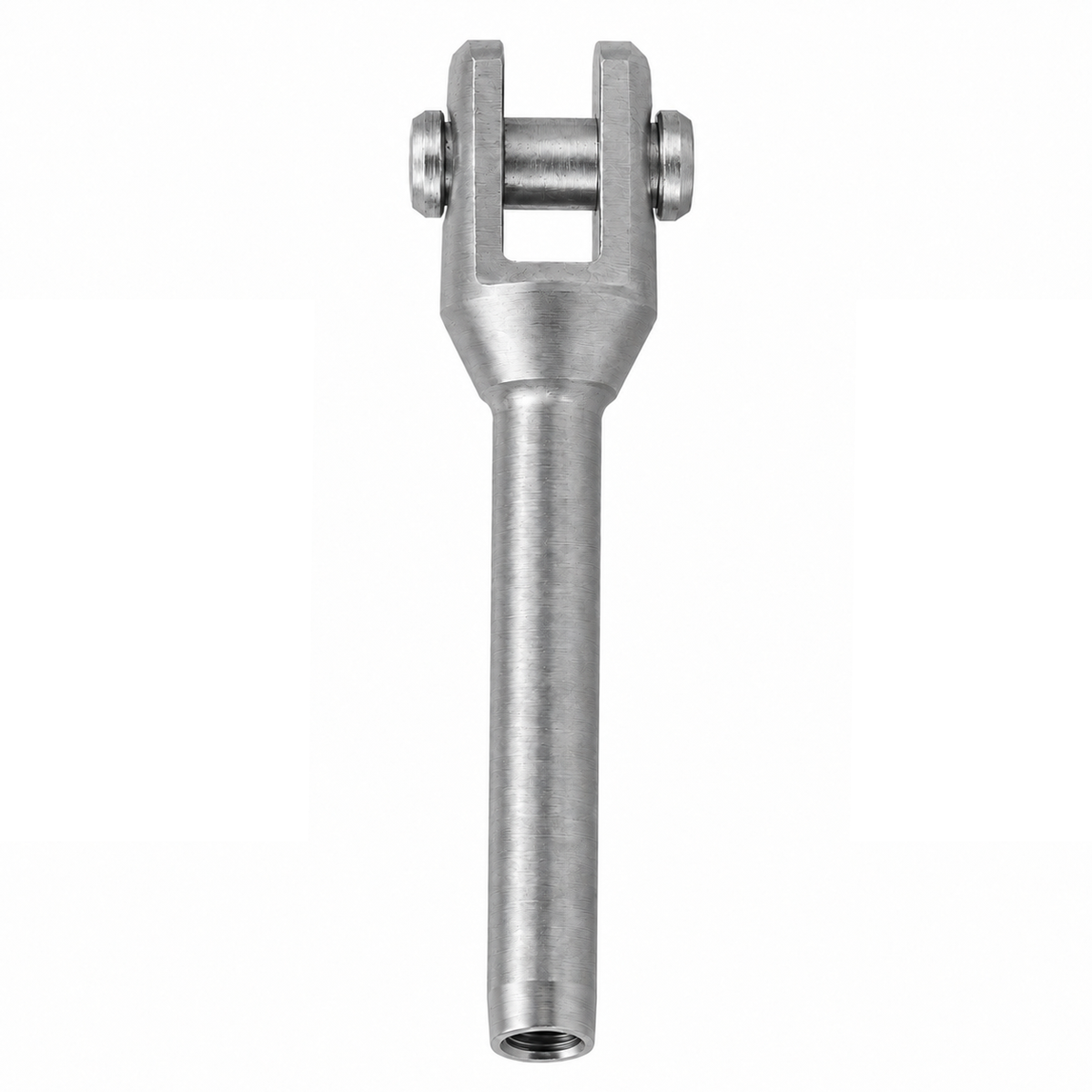4 Pc Set T316 Stainless Steel Machined Swage Fork Terminal, Cable Wire Railing End Fitting for Marine, Deck, Stair, Rigging Use