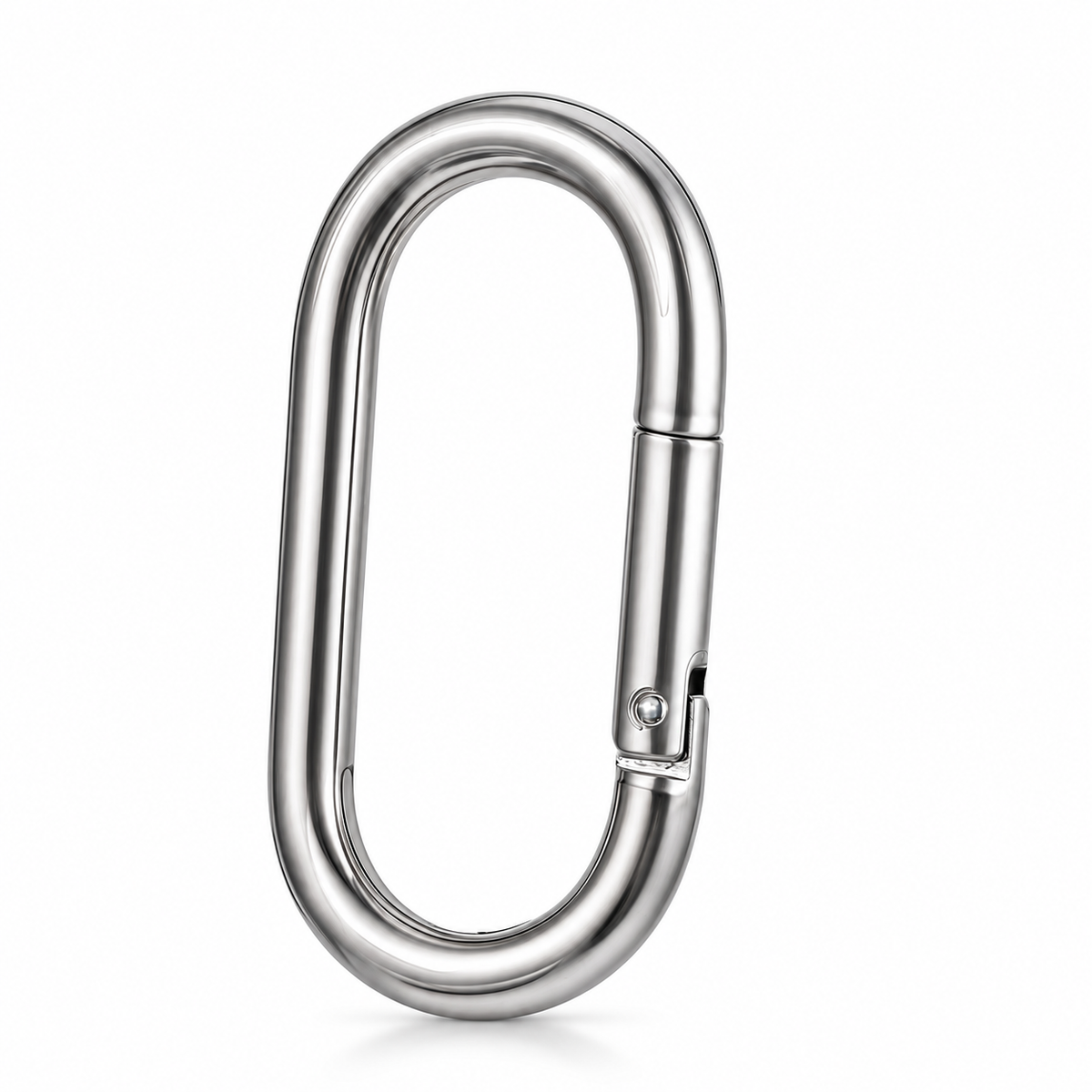 5 Pc Set Marine T316 Stainless Steel Straight Snap Hook Oval Carabiner, Boat Rigging Clip for Rope, Cable, Chain, Dock, and Deck Use