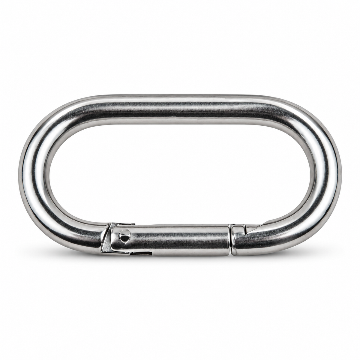 5 Pc Set Marine T316 Stainless Steel Straight Snap Hook Oval Carabiner, Boat Rigging Clip for Rope, Cable, Chain, Dock, and Deck Use