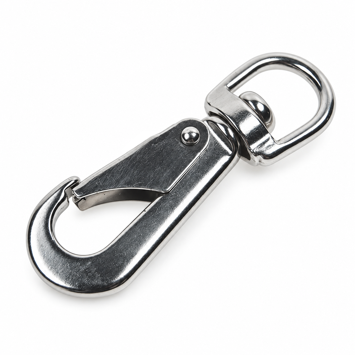 10 Pc Set Marine T304 Stainless Steel Swivel Eye Snap Hook, Boat Clip for Rope, Cable, Chain, Dock, Deck, and Outdoor Use