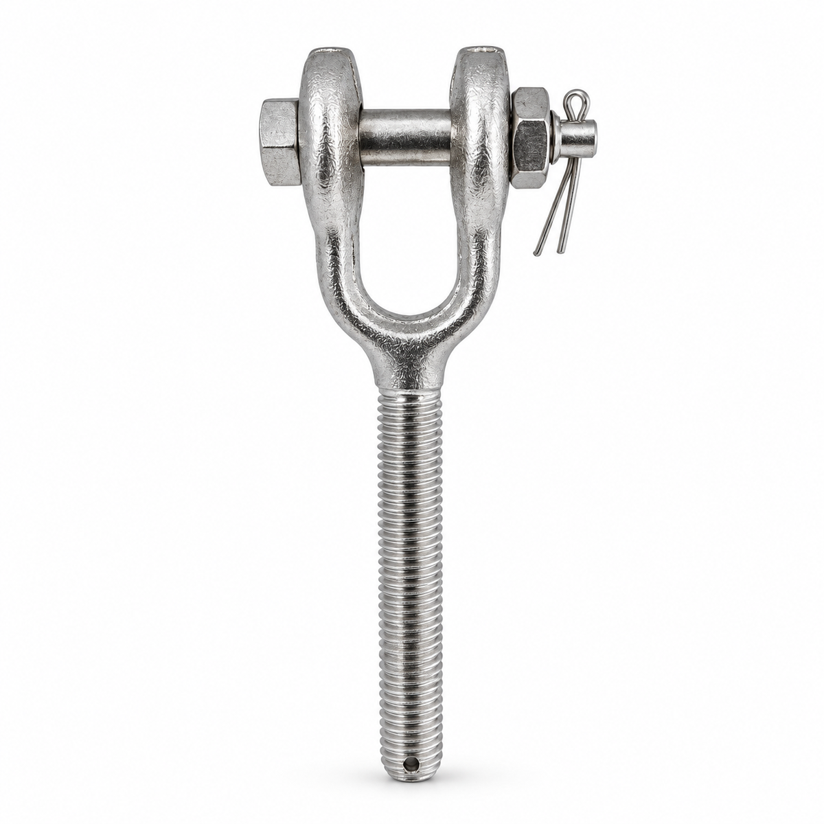 4 Pc T316 T316 Stainless Steel Drop Forged Turnbuckle Jaw, Left Hand Thread Marine Rigging Fitting for Cable, Wire Rope, and Boat Hardware