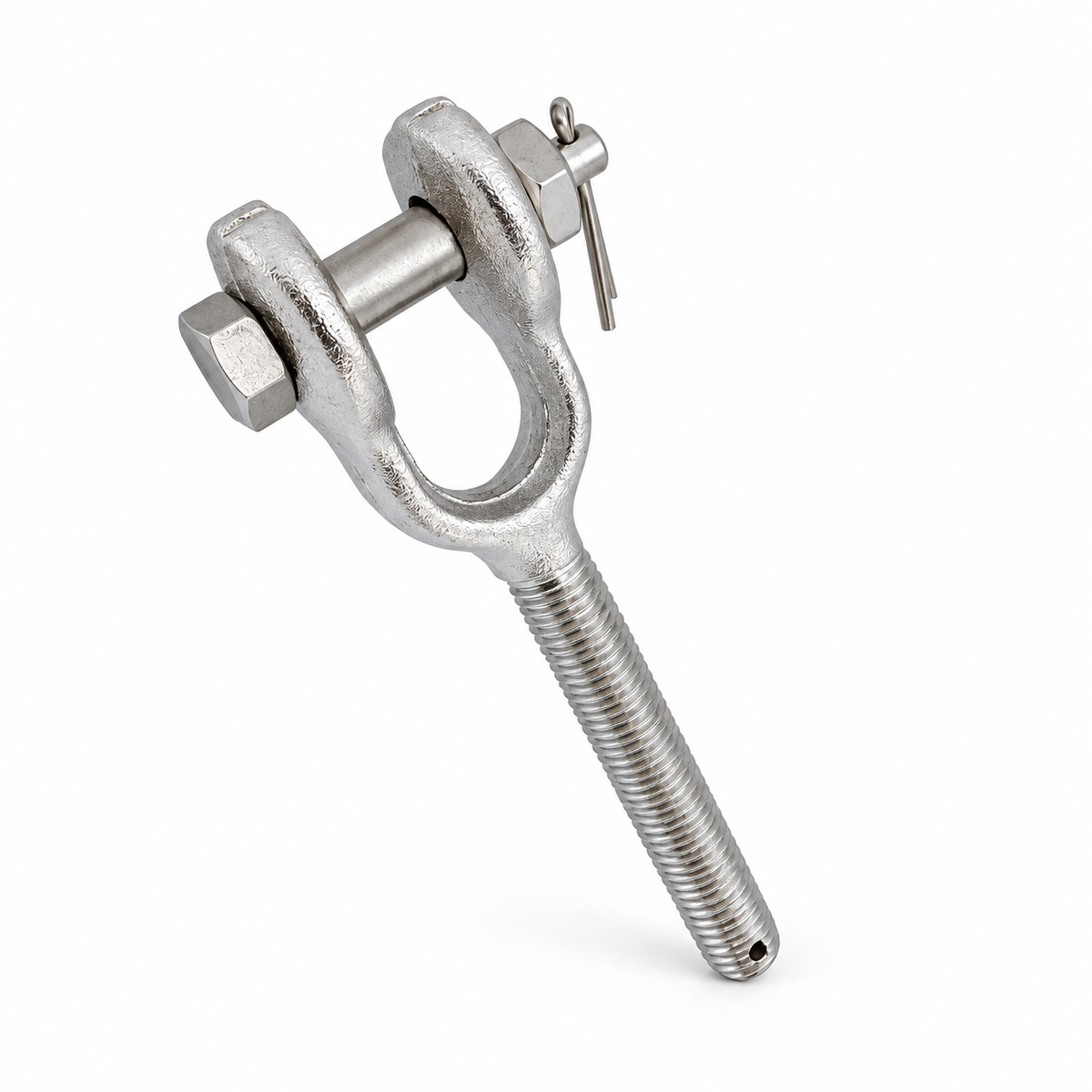 4 Pc T316 T316 Stainless Steel Drop Forged Turnbuckle Jaw, Left Hand Thread Marine Rigging Fitting for Cable, Wire Rope, and Boat Hardware