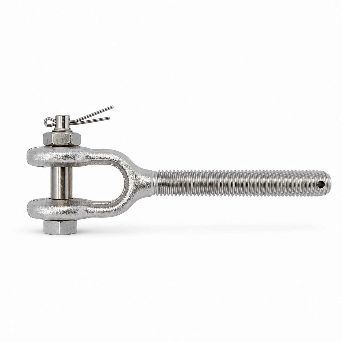 4 Pc T316 T316 Stainless Steel Drop Forged Turnbuckle Jaw, Left Hand Thread Marine Rigging Fitting for Cable, Wire Rope, and Boat Hardware