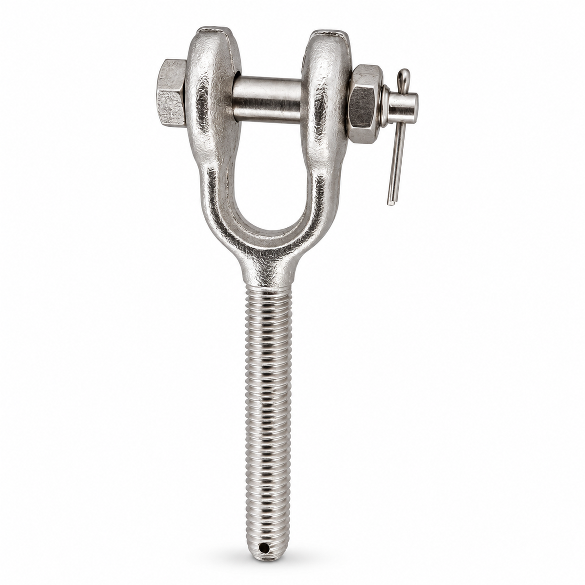 4 Pc T316 T316 Stainless Steel Drop Forged Turnbuckle Jaw, Left Hand Thread Marine Rigging Fitting for Cable, Wire Rope, and Boat Hardware
