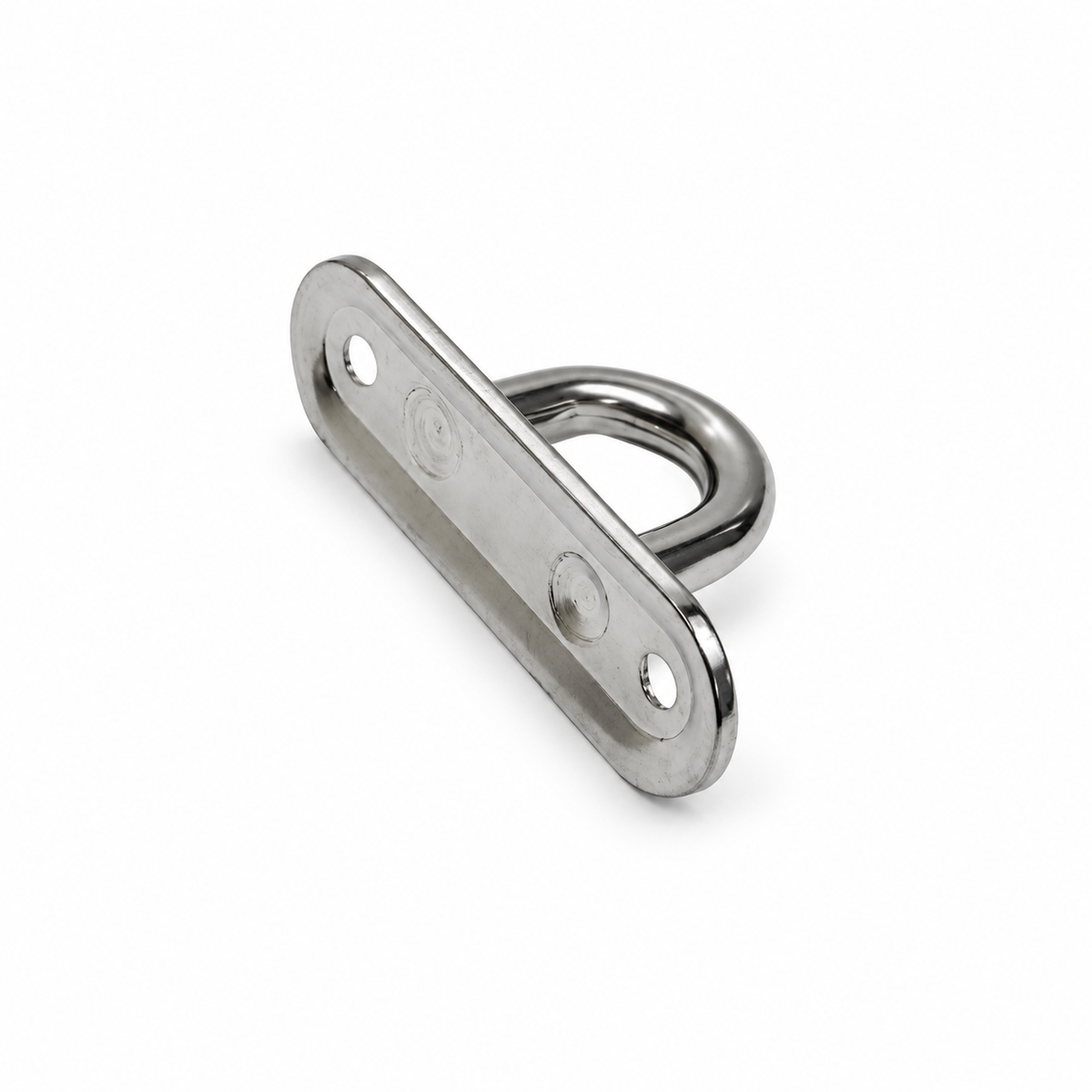 4 Pc Marine T304 Stainless Steel Oblong Pad Eye, Formed Welded Eye Pad for Boat, Dock, Deck, Rope, Cable, and Outdoor Hardware