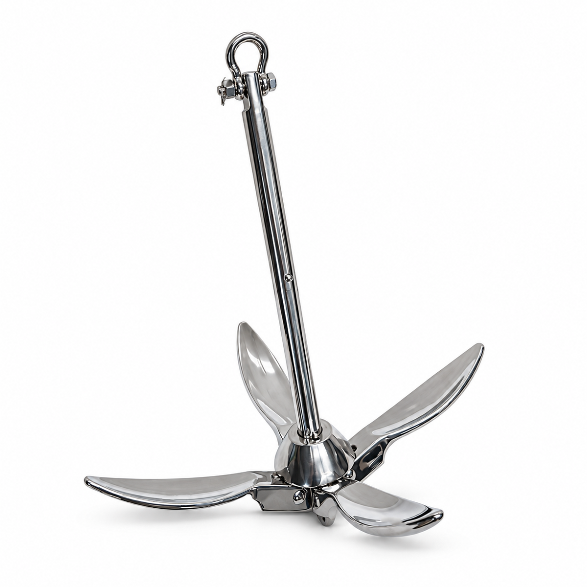 Marine T316 Stainless Steel Folding Anchor, Folding Grapnel Boat Anchor for Fishing, Kayak, Yacht, Dinghy, and Dock Use