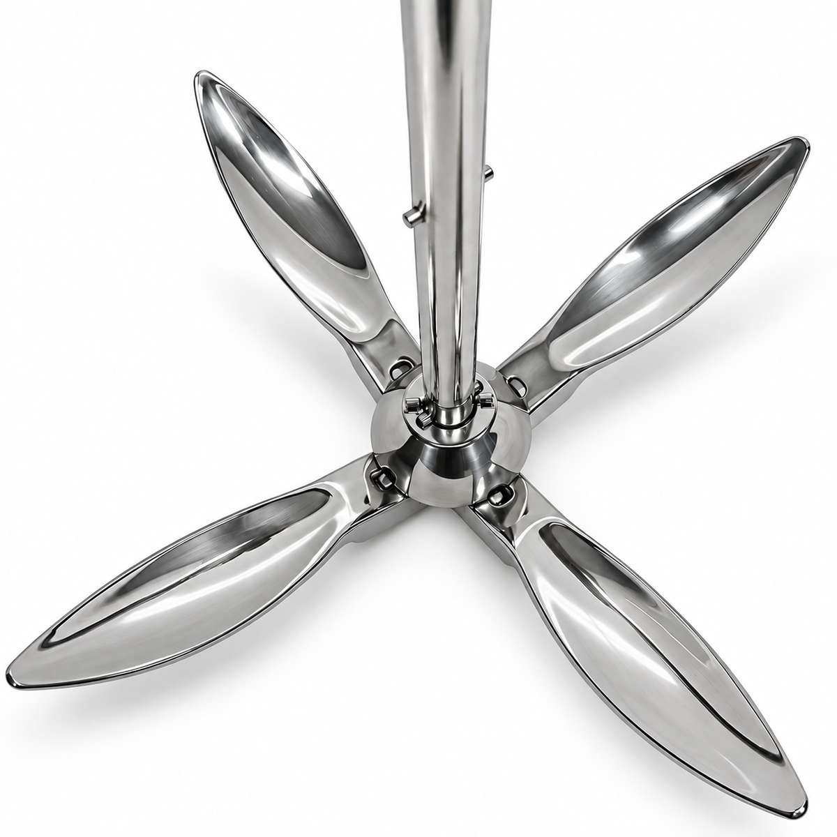 Marine T316 Stainless Steel Folding Anchor, Folding Grapnel Boat Anchor for Fishing, Kayak, Yacht, Dinghy, and Dock Use