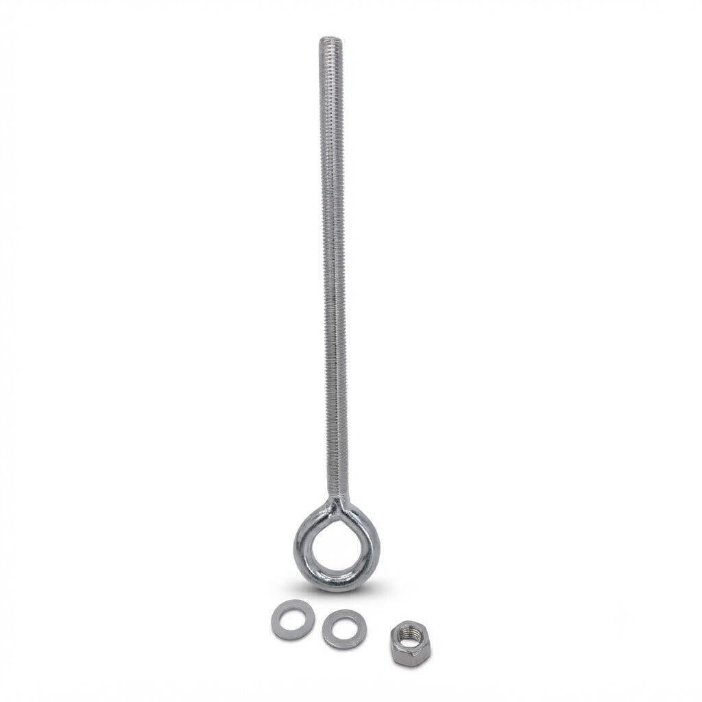 T316 Stainless Steel 5/8" x 12" Welded Plain Eye Bolt 2400 Lb WLL Fully Threaded