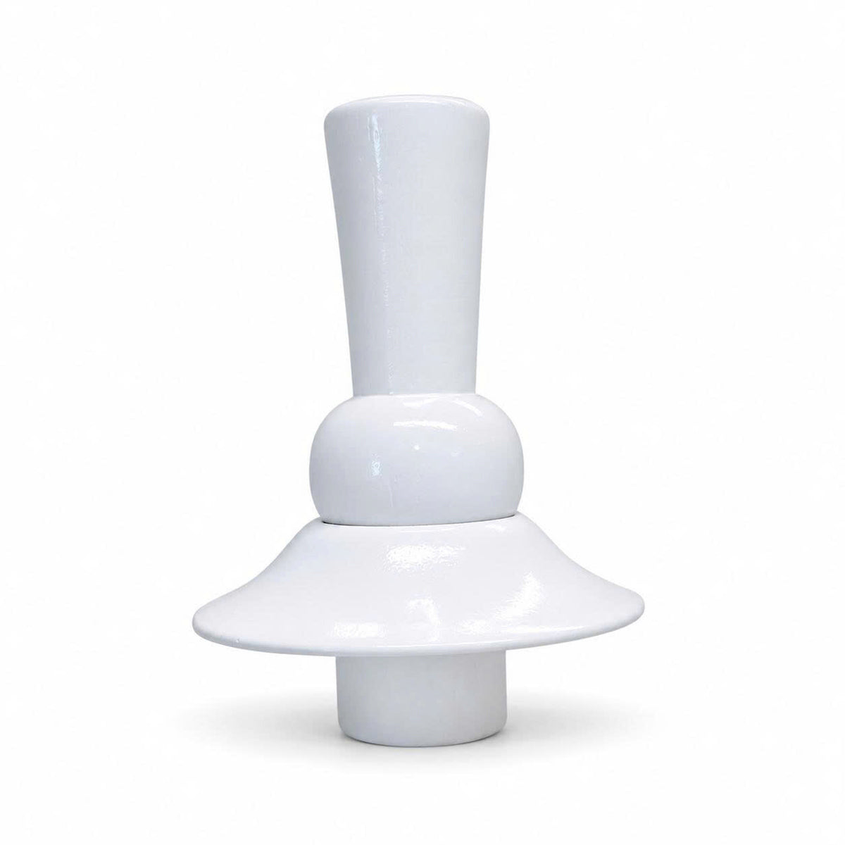 Fairmont White Neck Block, 99mm Mannequin Neck Cap for Fabric Dress Forms, Replacement Top Finial for Clothing Displays