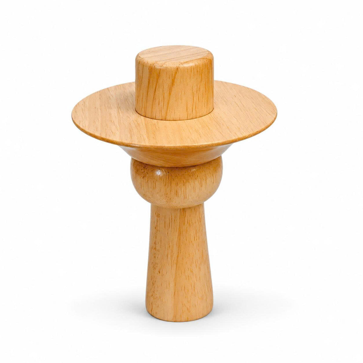 Fairmont Natural Wood Neck Block, 99mm Mannequin Neck Cap for Fabric Dress Forms, Replacement Top Finial for Clothing Displays