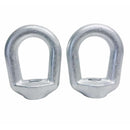 2 Pc Hot Dipped Galvanized 7/8" Thickness Eye Nut With 1"-8 Tap Size 9,000 Lbs WLL